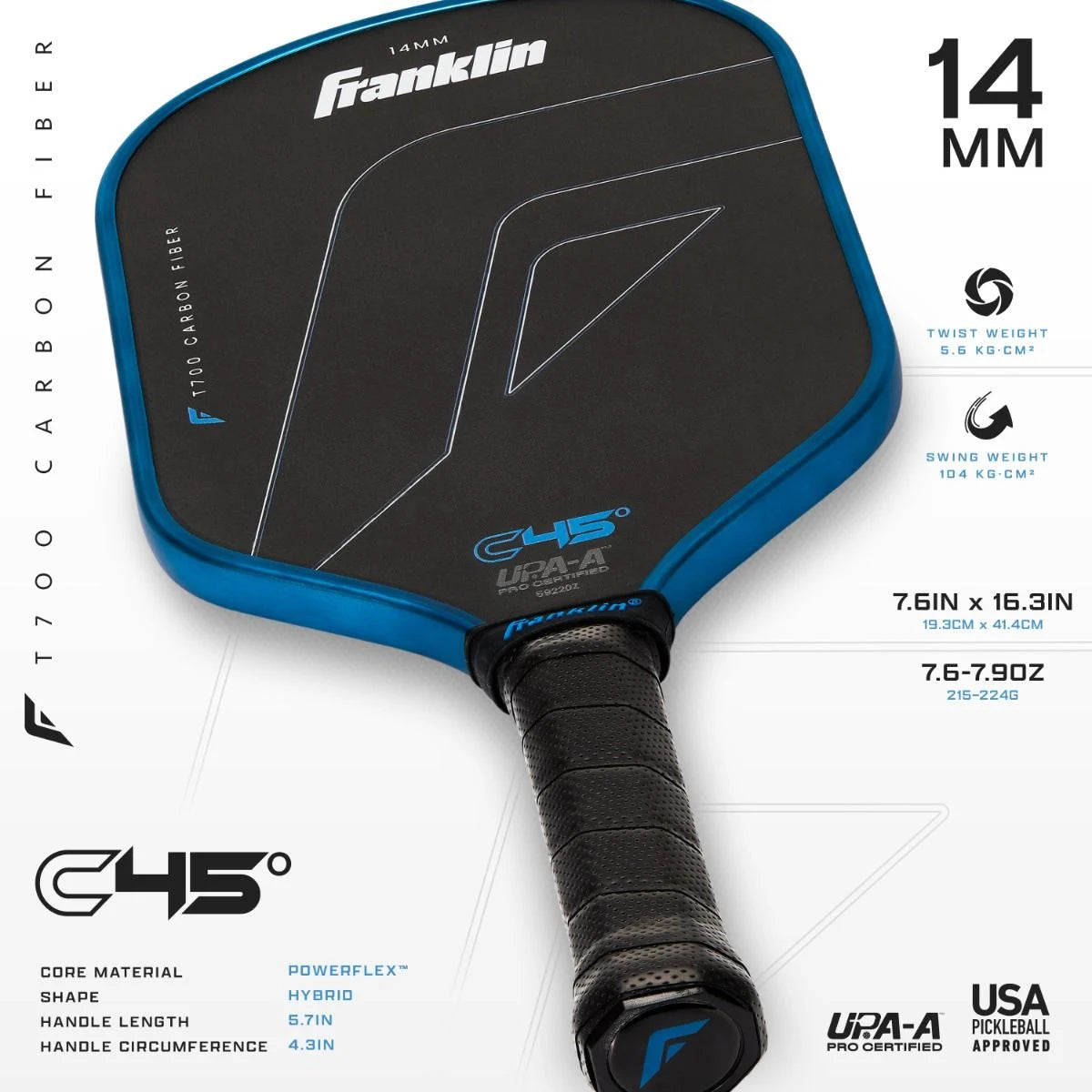 Franklin C45° Carbon Fiber Paddle
