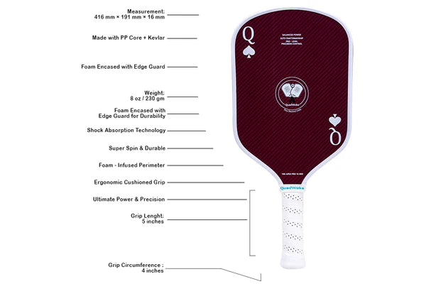 QuadWoke Professional 10K-Apex Pickleball Paddle