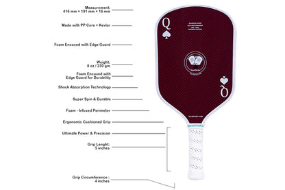 QuadWoke Professional 10K-Apex Pickleball Paddle